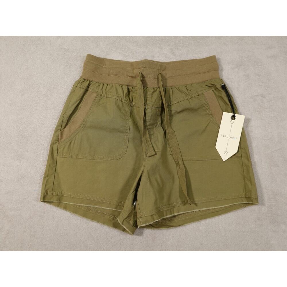 Banjara Womens Green Shorts Drawstrings Solid Elastic Waist Size M